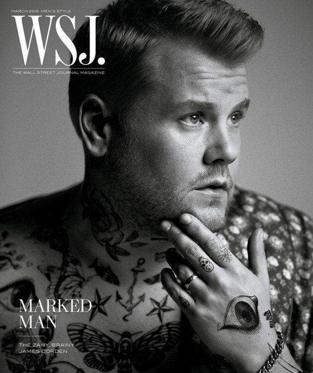 James Corden Is Covered In Tattoos In Wsj Magazine It Was Harry